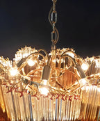 Murano Shaded Amber Prism Chandelier product image