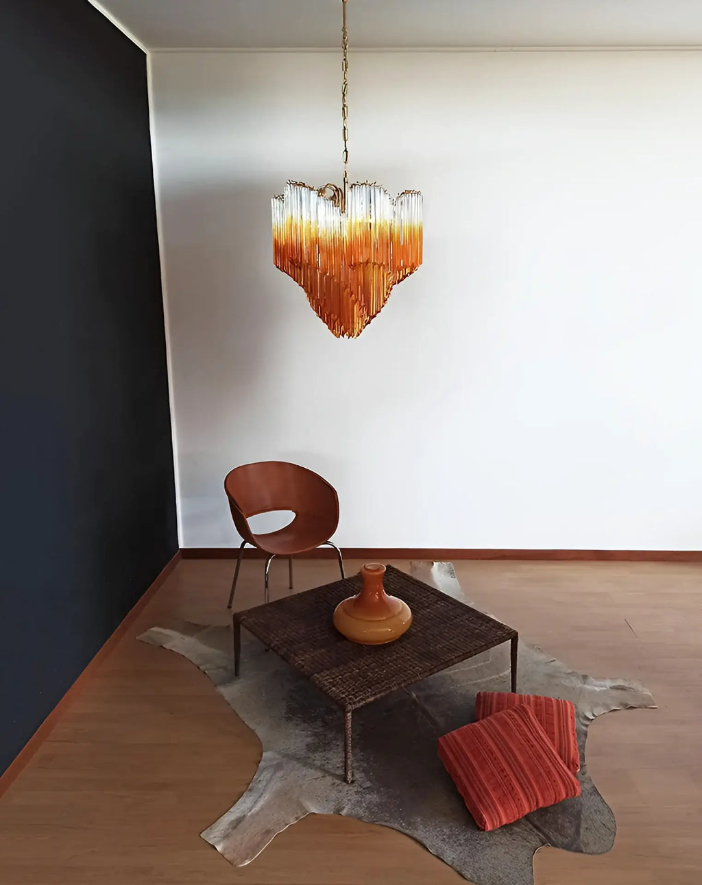 Murano Shaded Amber Prism Chandelier additional product view
