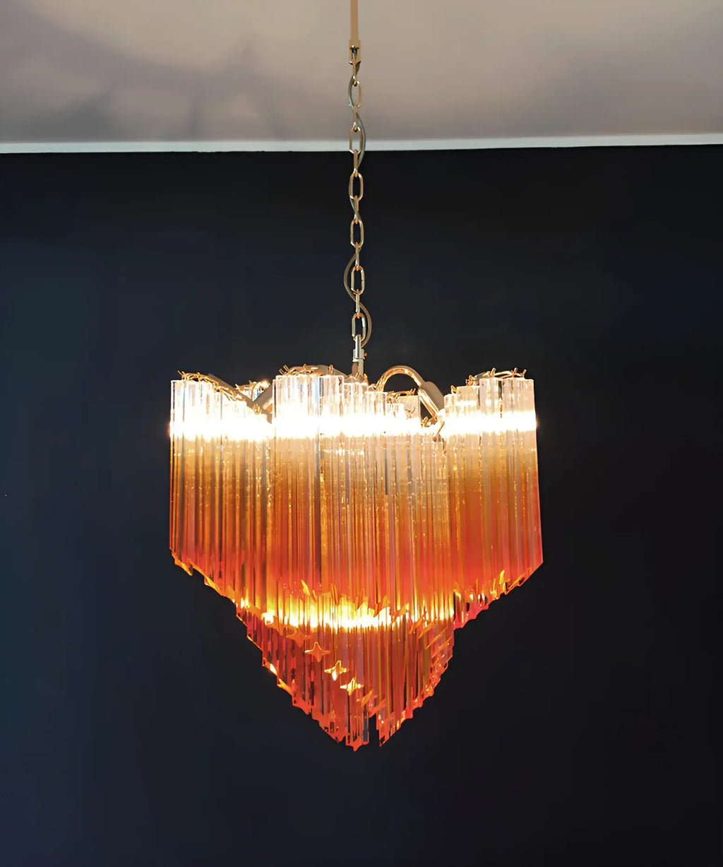 Murano Shaded Amber Prism Chandelier product image