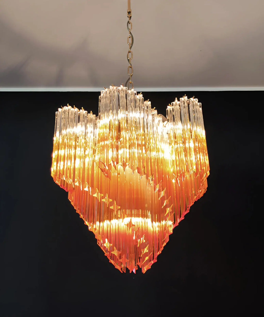 Murano Shaded Amber Prism Chandelier product image