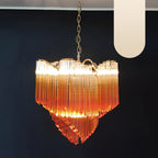 Murano Shaded Amber Prism Chandelier product image