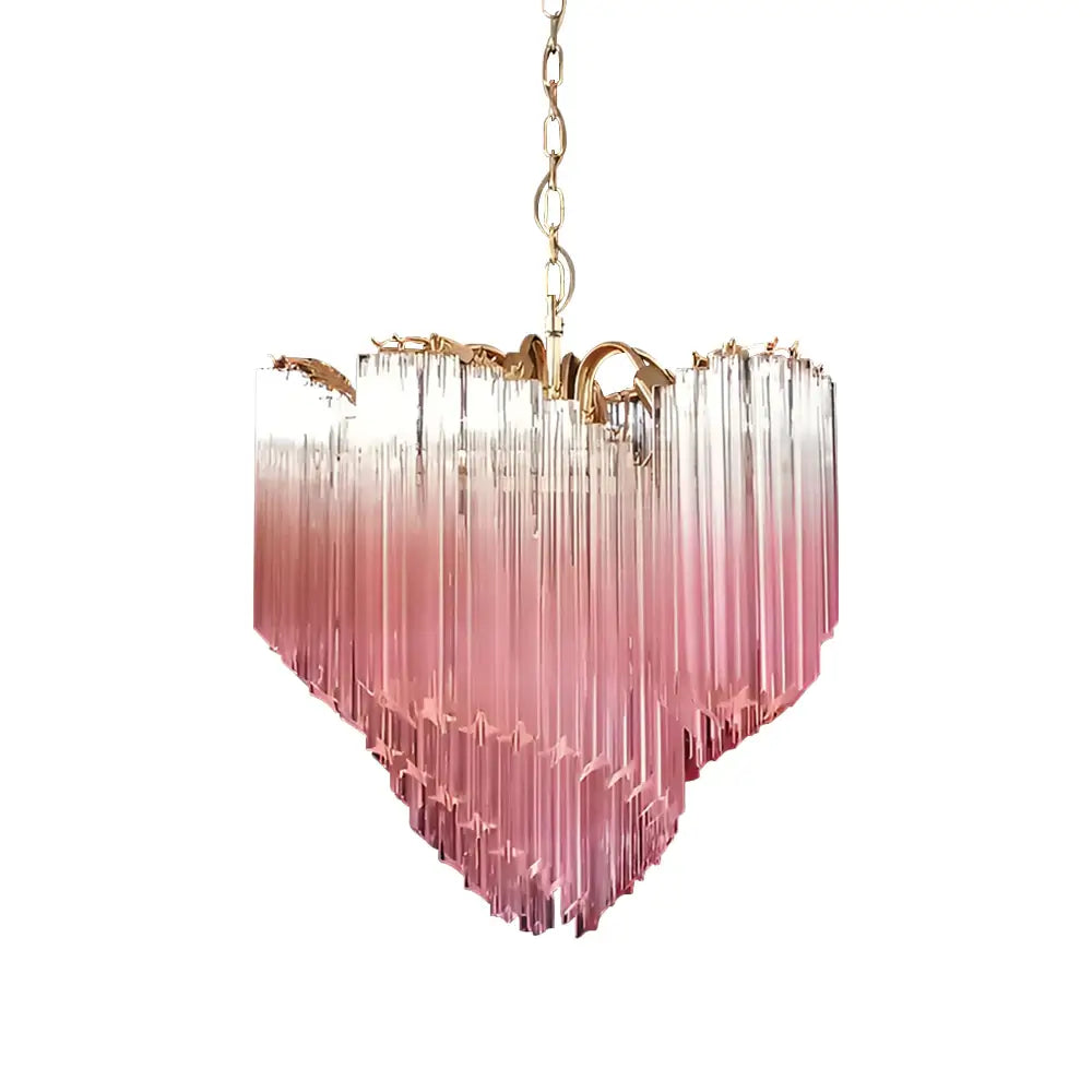 Murano Shaded Pink Prism Chandelier product image