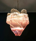 Murano Shaded Pink Prism Chandelier product image