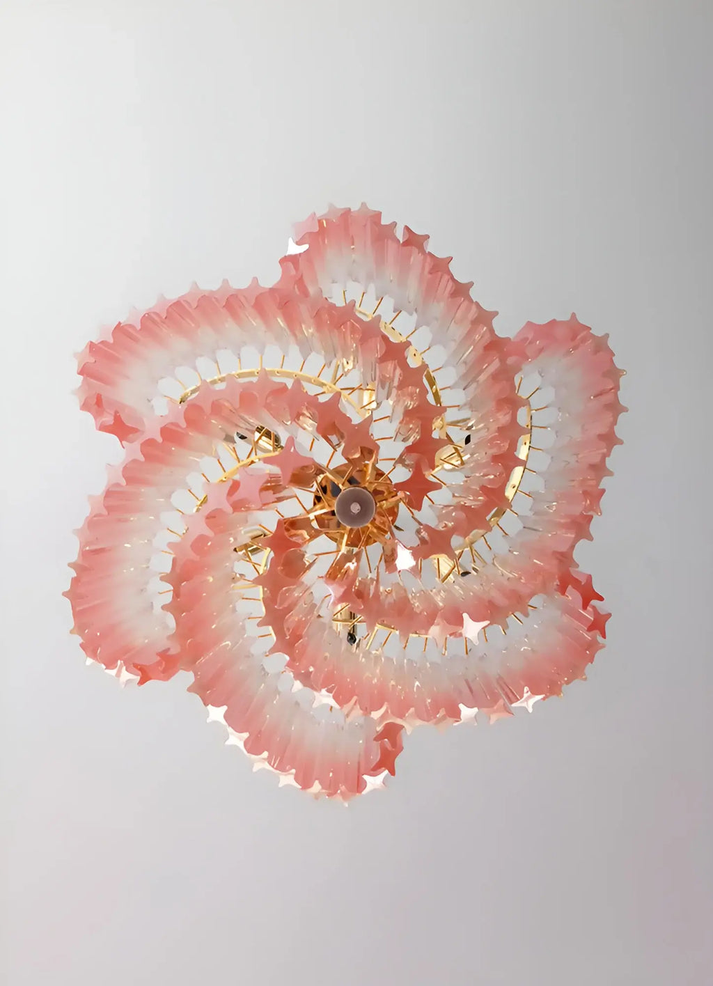 Murano Shaded Pink Prism Chandelier product image