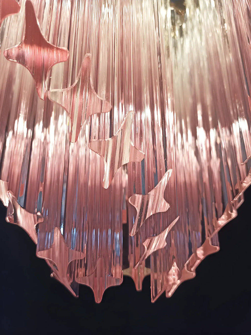 Murano Shaded Pink Prism Chandelier product image