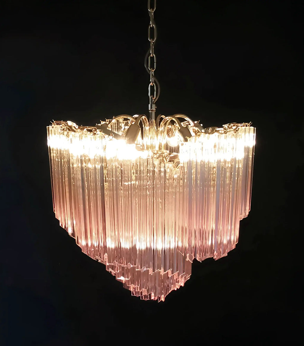 Murano Shaded Pink Prism Chandelier product image