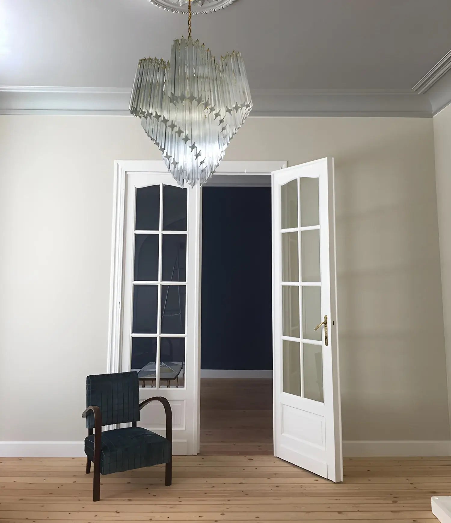 Murano Shaded Trasparent Prism Chandelier product image