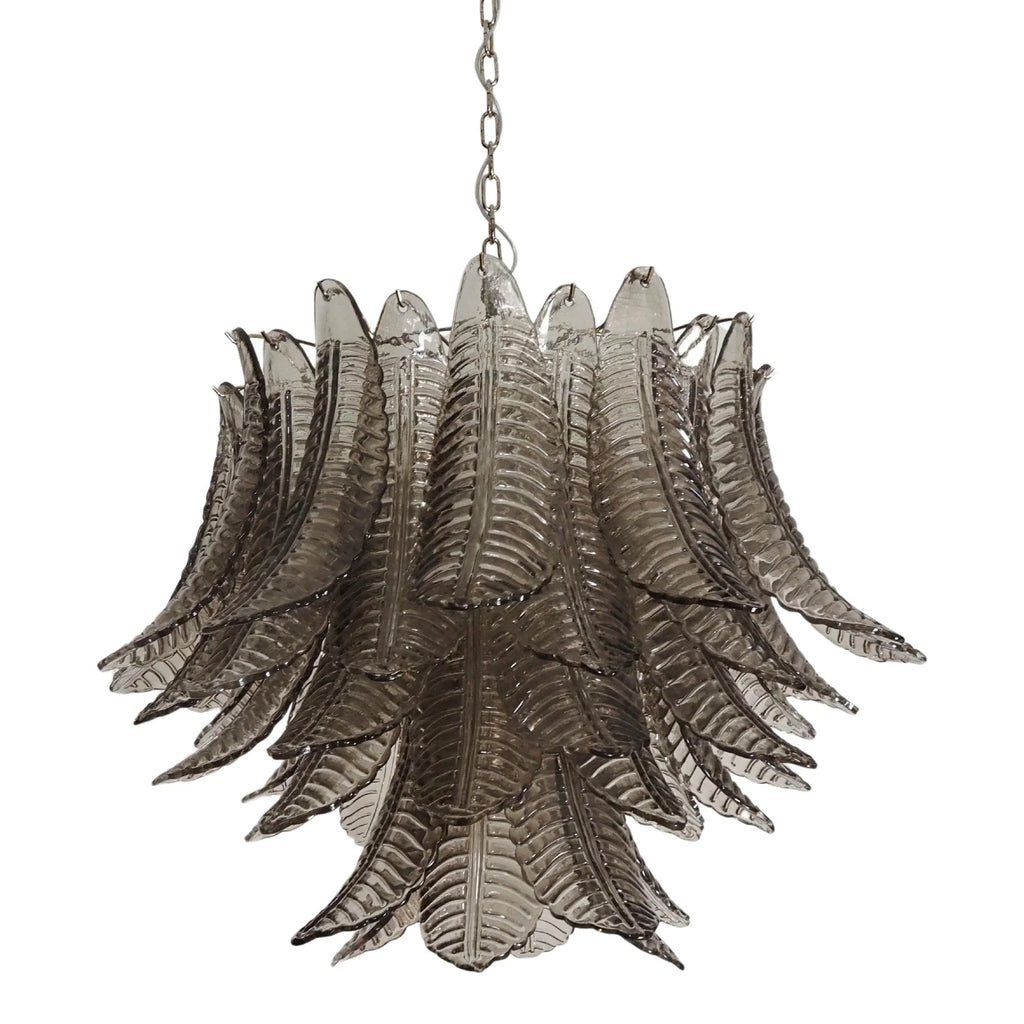 Murano Smoked Ferns Glass Chandelier product image