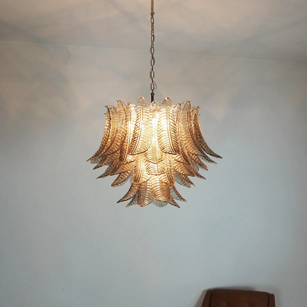 Murano Smoked Ferns Glass Chandelier product image