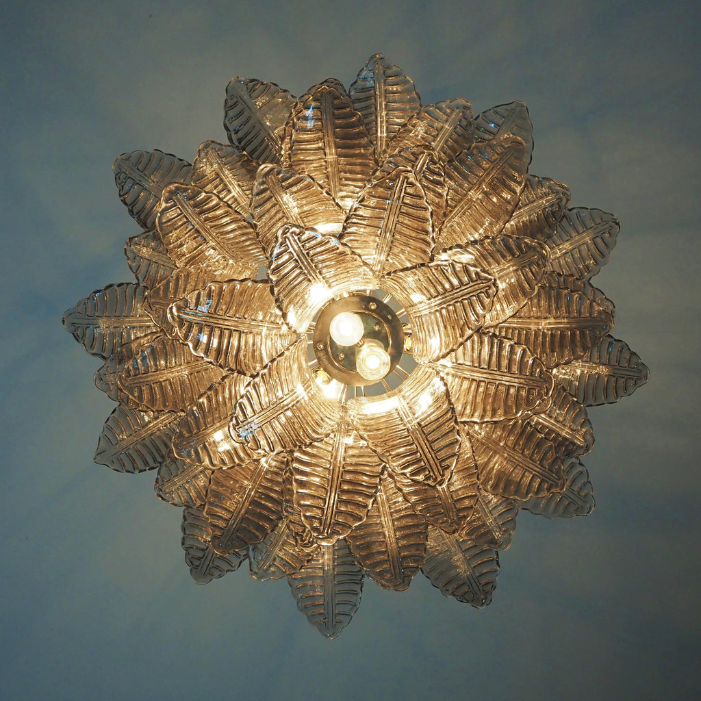 Murano Smoked Ferns Glass Chandelier product image