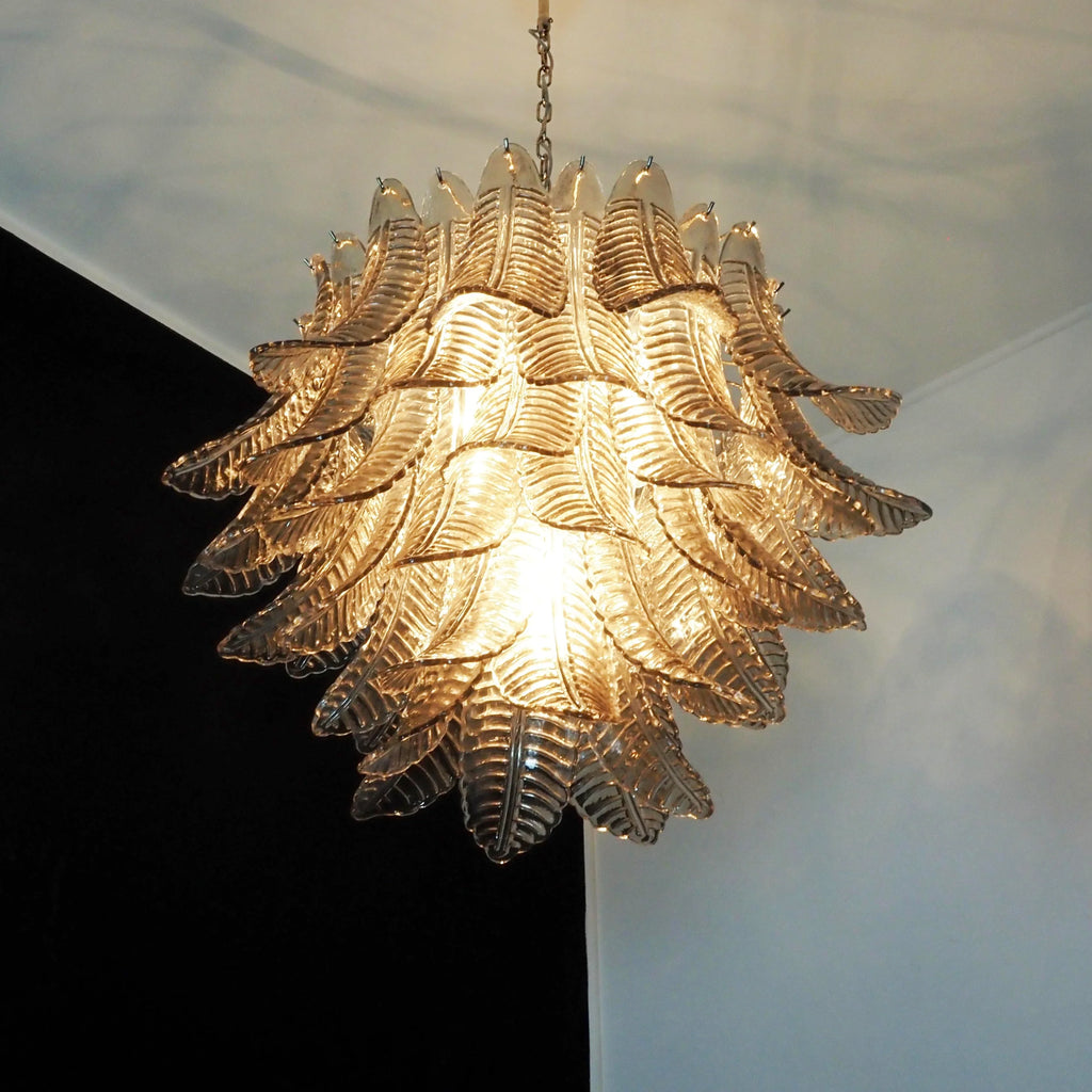 Murano Smoked Ferns Glass Chandelier product image
