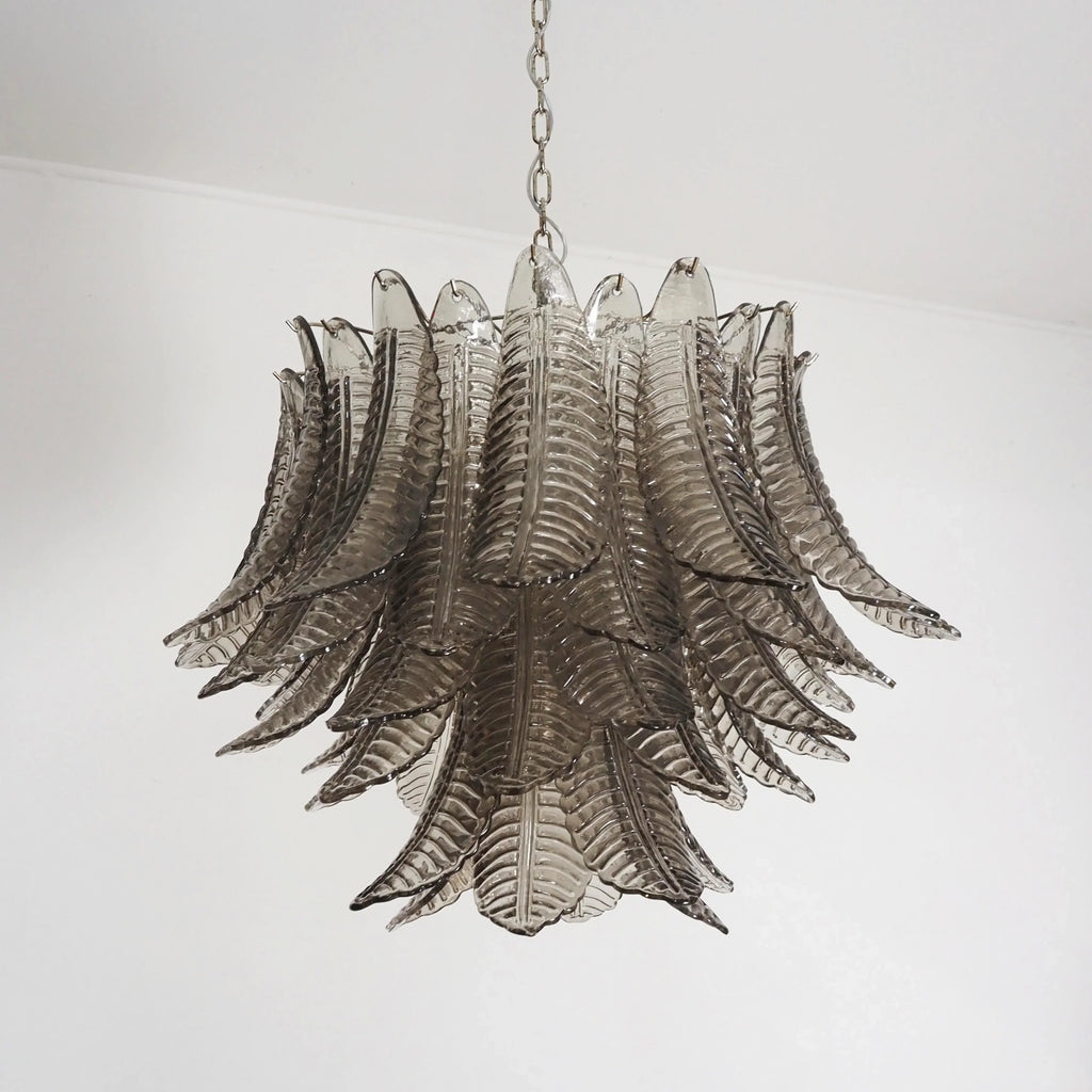 Murano Smoked Ferns Glass Chandelier product image