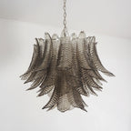Murano Smoked Ferns Glass Chandelier product image