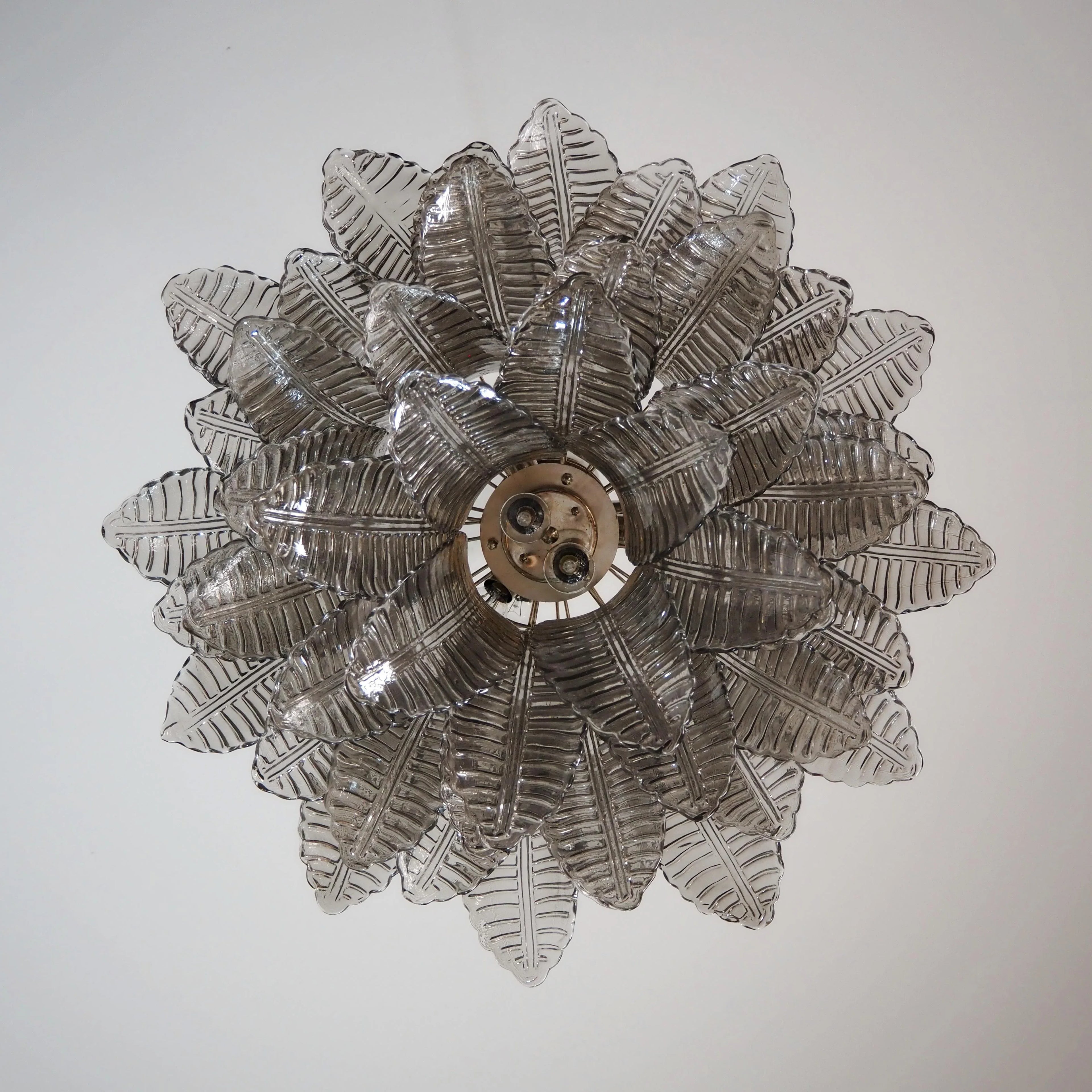 Murano Smoked Ferns Glass Chandelier product image