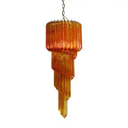 Murano Spiral Amber Prism Glass Chandelier product image