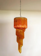 Murano Spiral Amber Prism Glass Chandelier product image
