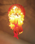 Murano Spiral Amber Prism Glass Chandelier product image