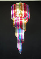 Murano Spiral Multicolor Prism Glass Chandelier product image