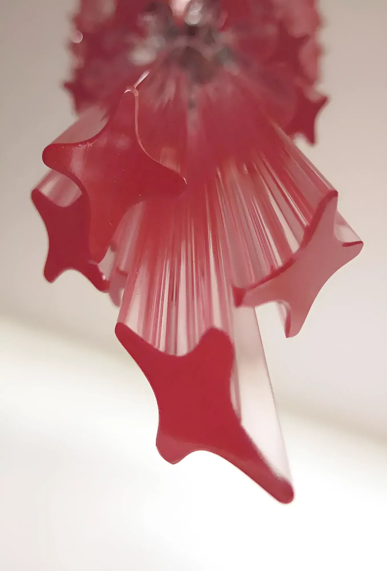 Murano Spiral Pink Prism Glass Chandelier product image