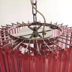 Murano Spiral Pink Prism Glass Chandelier product image