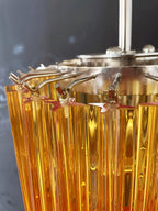 Murano Spiral Prisms Amber Chandelier product image