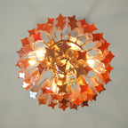 Murano Spiral Prisms Amber Chandelier product image