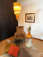 Murano Spiral Prisms Amber Chandelier additional product view