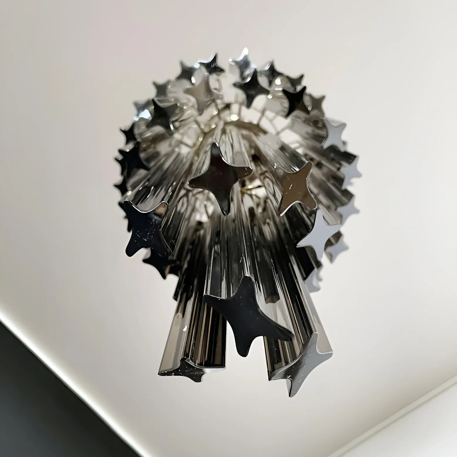Murano Spiral Prisms Smoked Chandelier product image