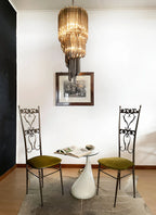 Murano Spiral Prisms Smoked Chandelier product image