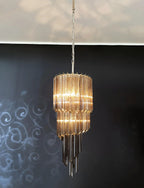 Murano Spiral Prisms Smoked Chandelier product image