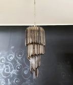 Murano Spiral Prisms Smoked Chandelier product image