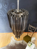 Murano Spiral Prisms Smoked Chandelier product image