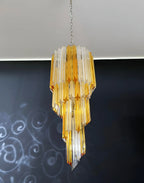 Murano Spiral Prisms Transparent Amber Chandelier product image