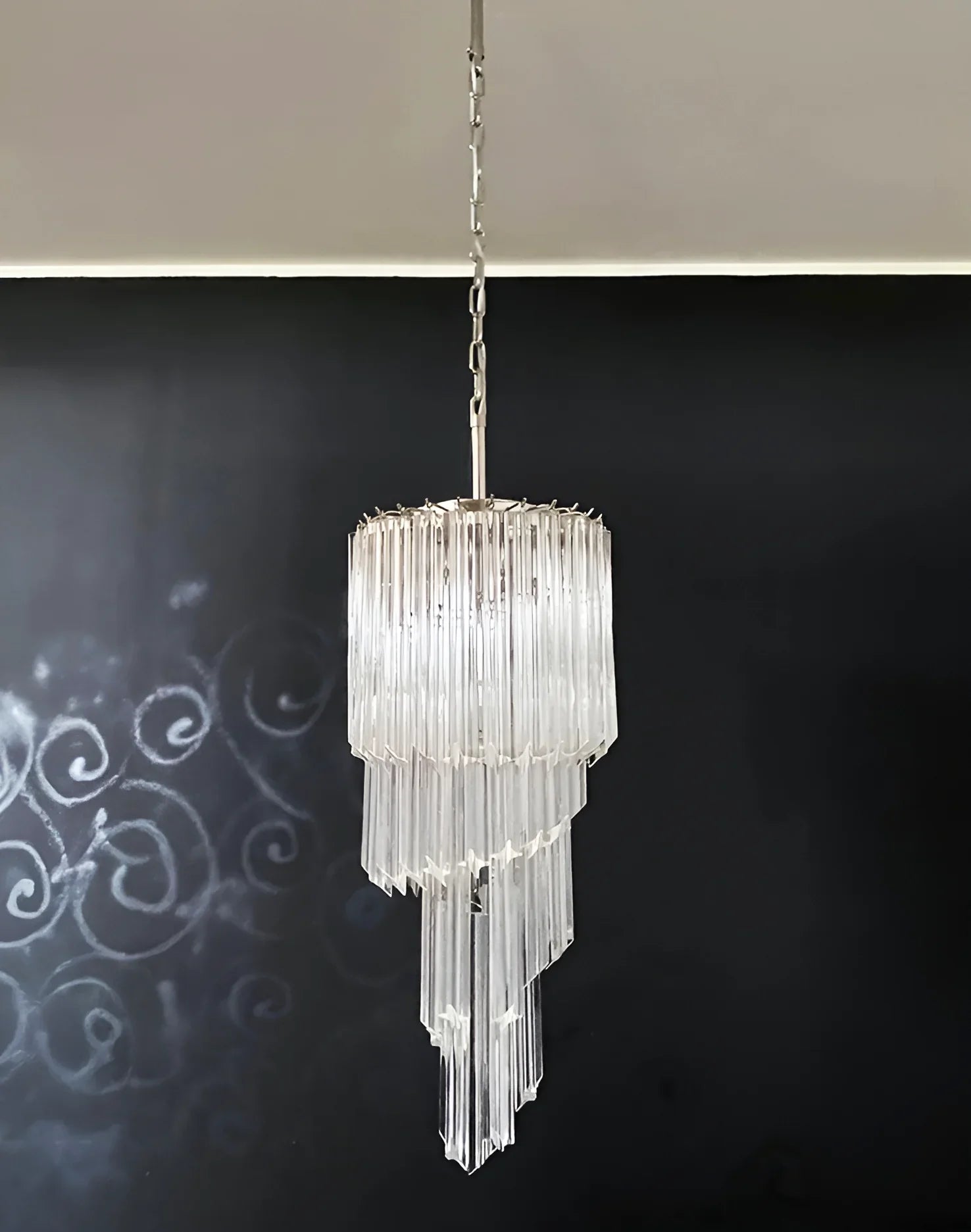 Murano Spiral Prisms Transparent Chandelier product image