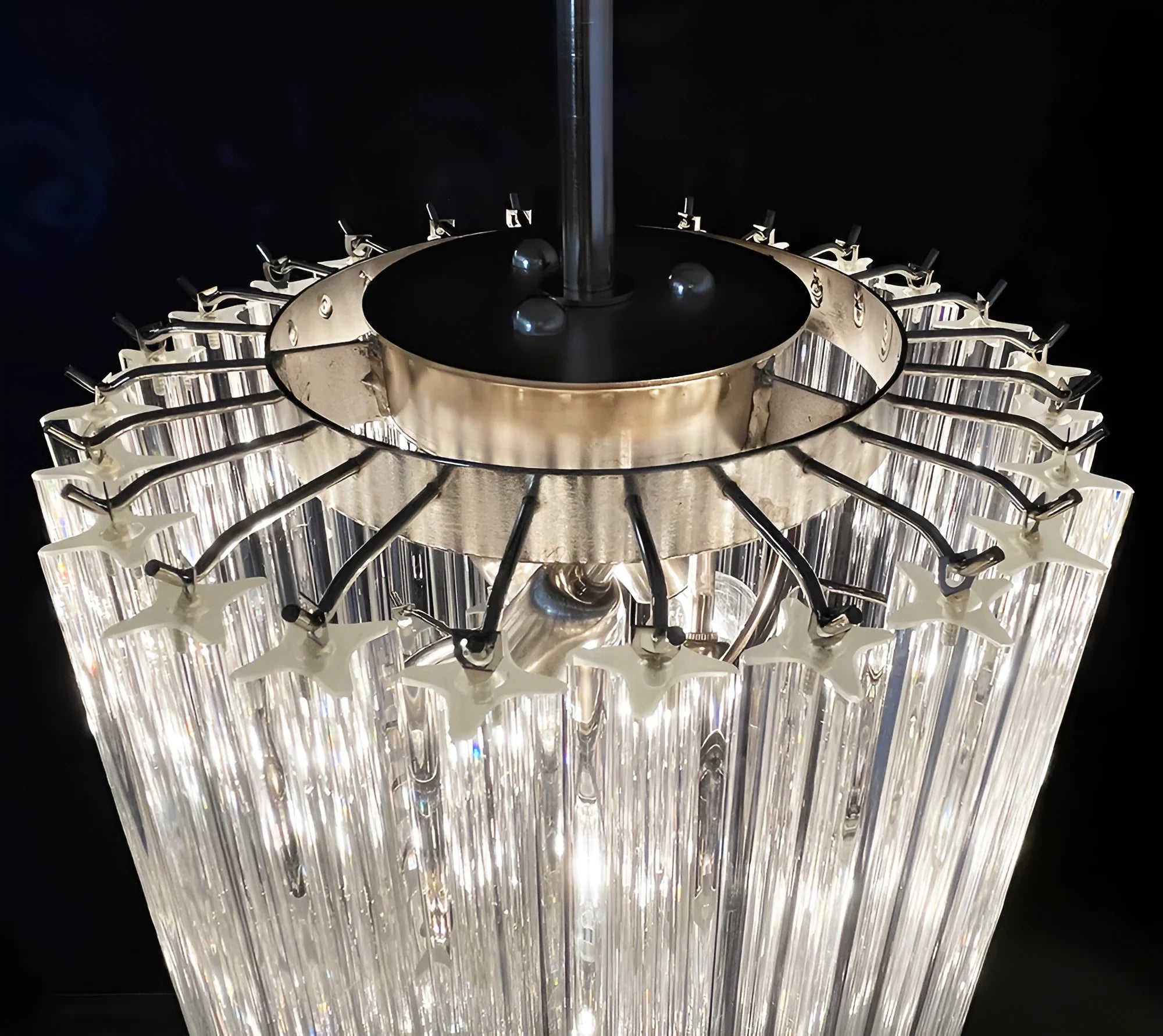 Murano Spiral Prisms Transparent Chandelier product image