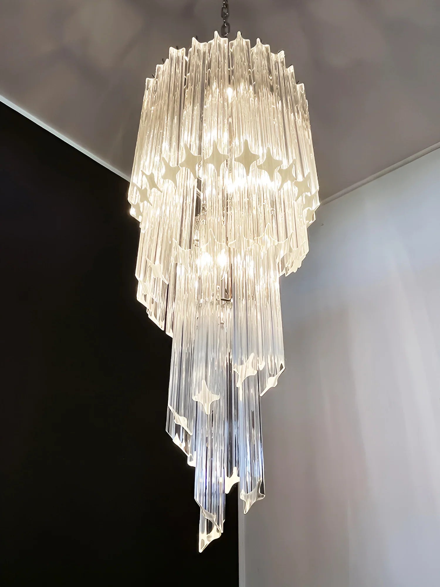 Murano Spiral Prisms Transparent Chandelier product image