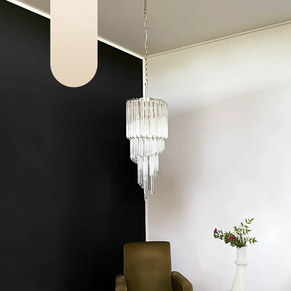 Murano Spiral Prisms Transparent Chandelier product image