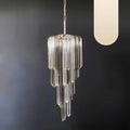 Murano Spiral Prisms Transparent Smoked Chandelier product image