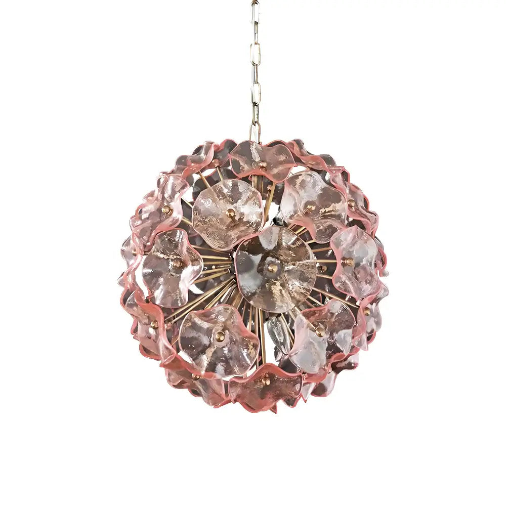 Murano Sputnik Poppy Pink Chandelier by Bling Lighting Studio