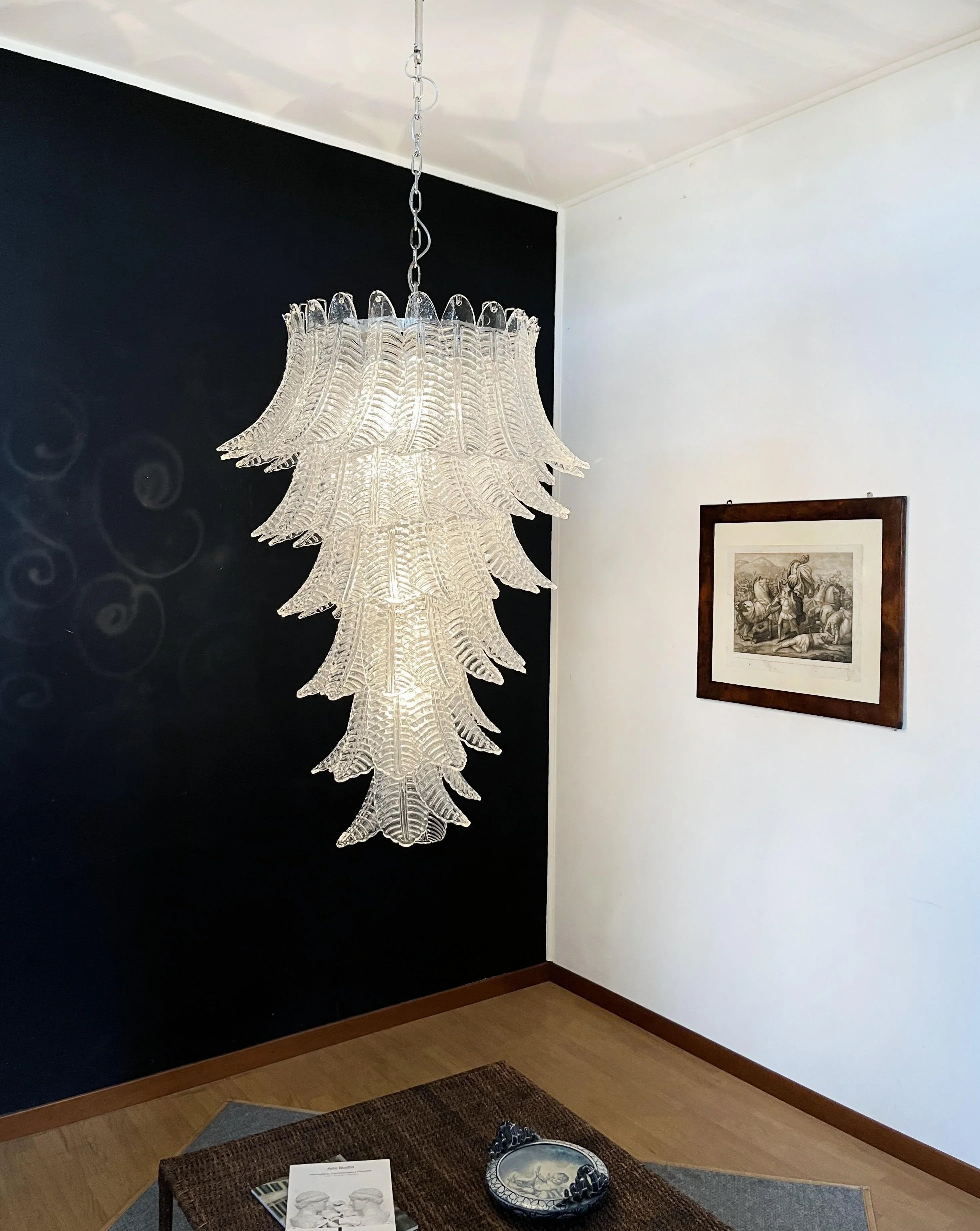 Murano Transparent Felch Spiral Chandelier product image