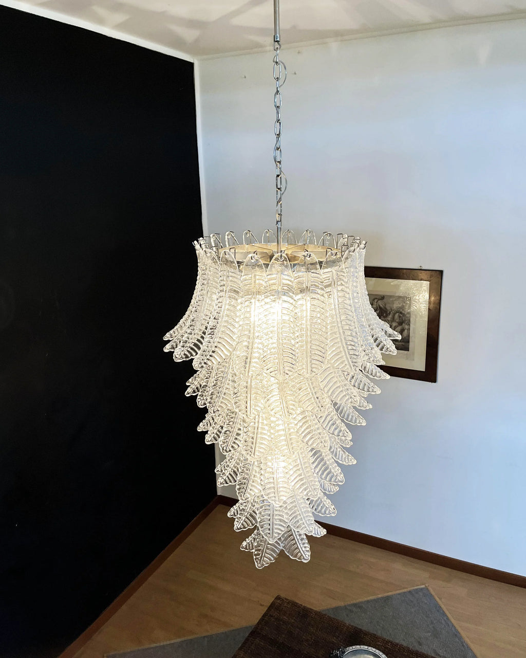 Murano Transparent Felch Spiral Chandelier product image