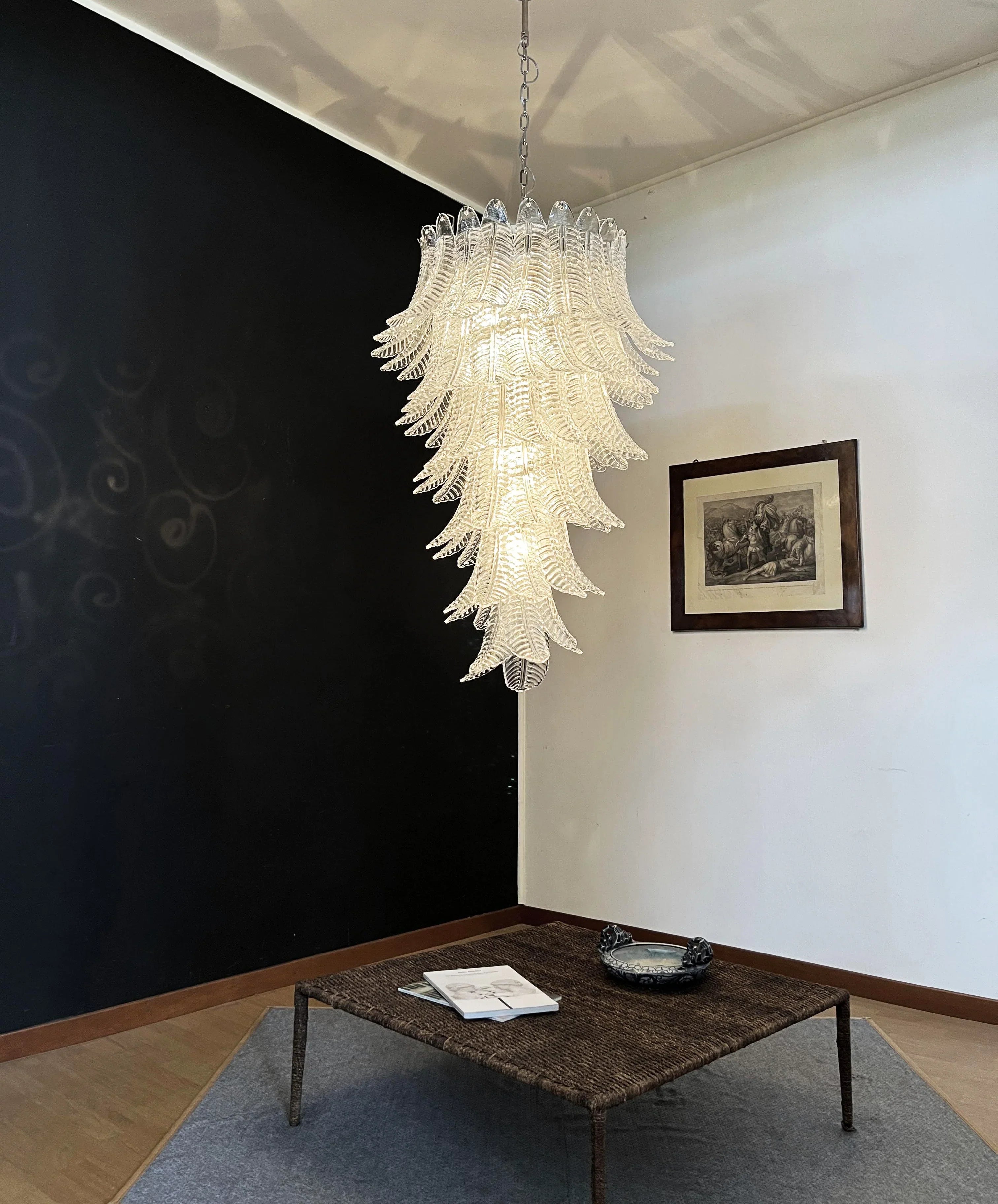 Murano Transparent Felch Spiral Chandelier additional product view