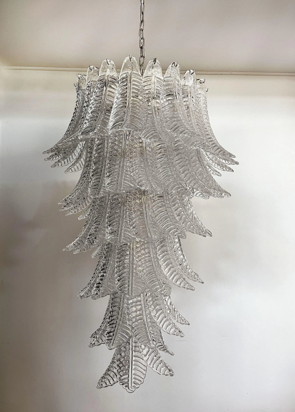 Murano Transparent Felch Spiral Chandelier product image