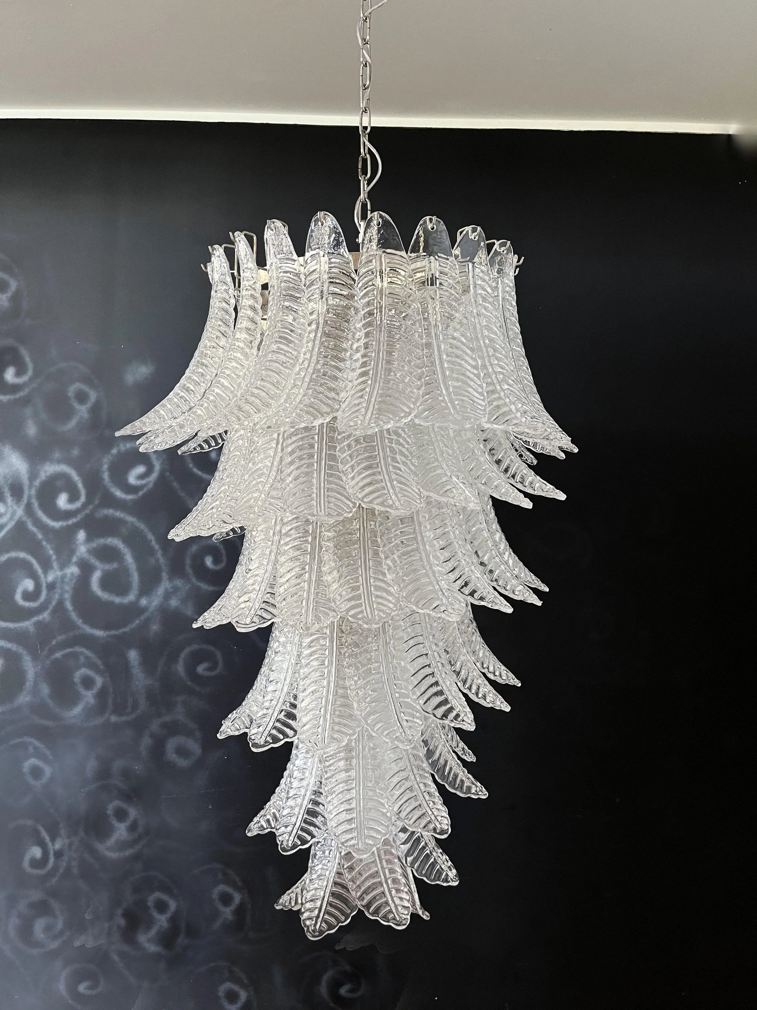 Murano Transparent Felch Spiral Chandelier product image