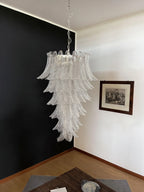 Murano Transparent Felch Spiral Chandelier material and finish detail
