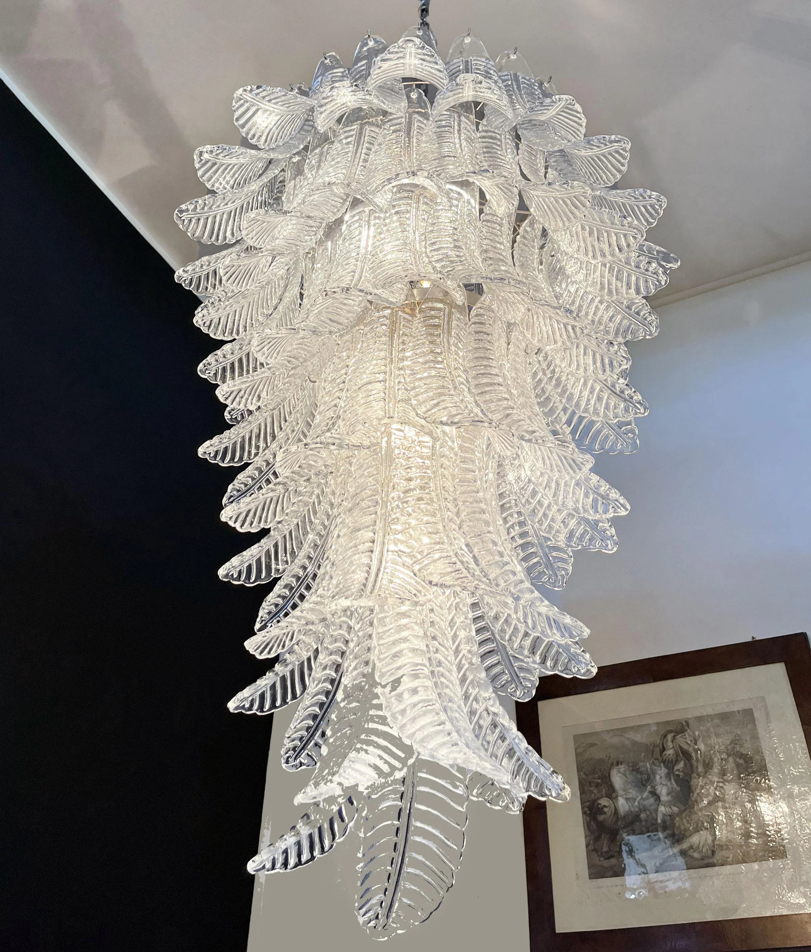 Murano Transparent Felch Spiral Chandelier product image