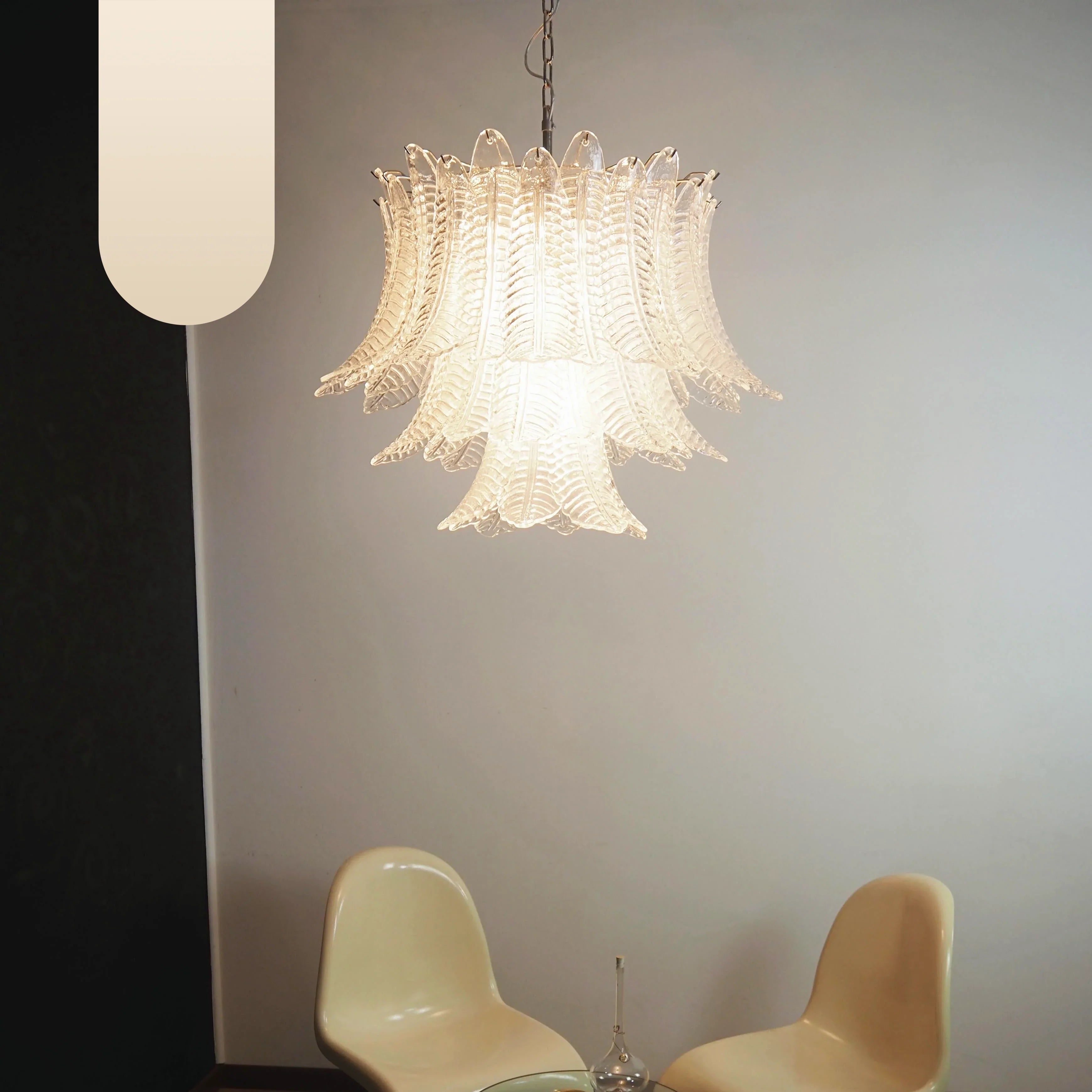 Murano Transparent Ferns Glass Chandelier product image