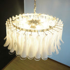 Murano Transparent Glass Petal Chandelier product image