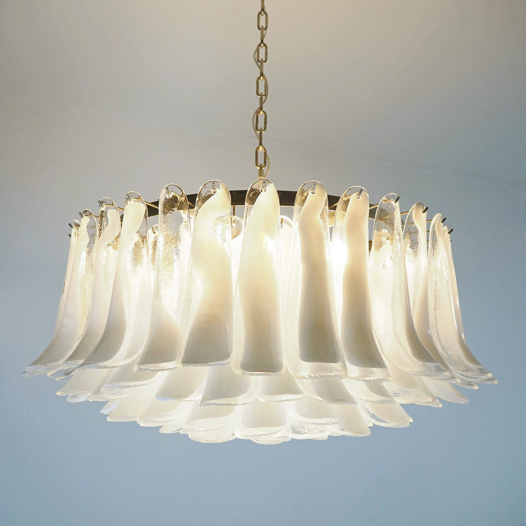 Murano Transparent Glass Petal Chandelier product image