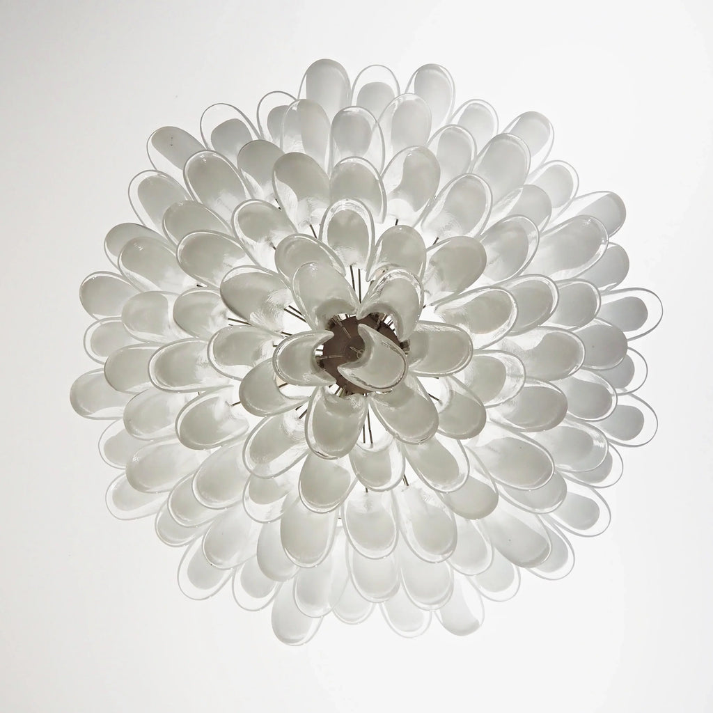 Murano Transparent Glass Petal Chandelier product image